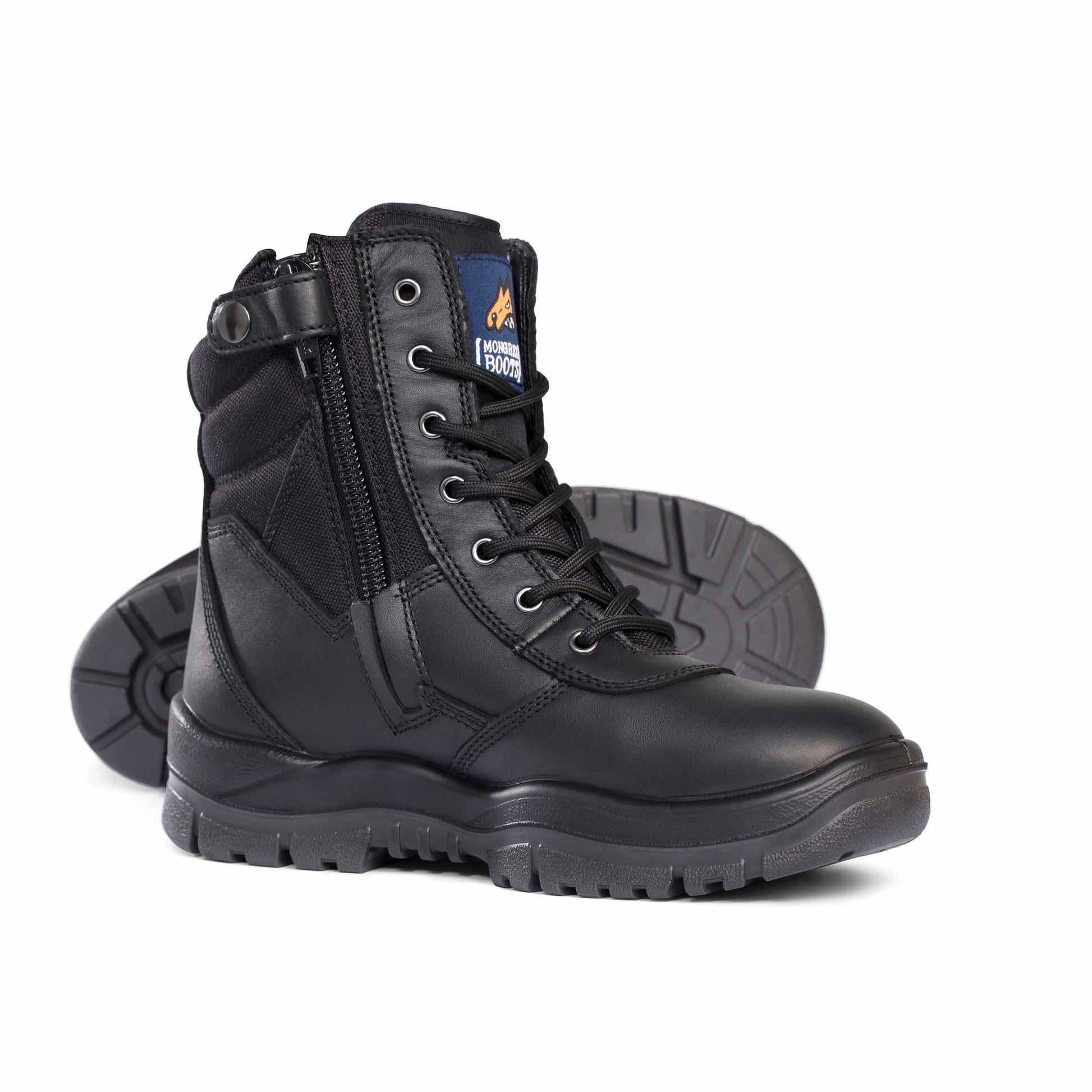 High Zip Safety Boots - made by Mongrel