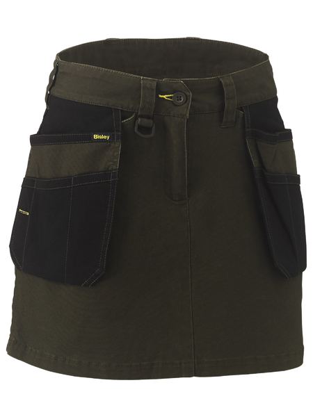 This product is made by Bisley and distributed by B-Protected. The Womens Flx And Move Stretch Cotton Skort has the part number of B-BLS1024