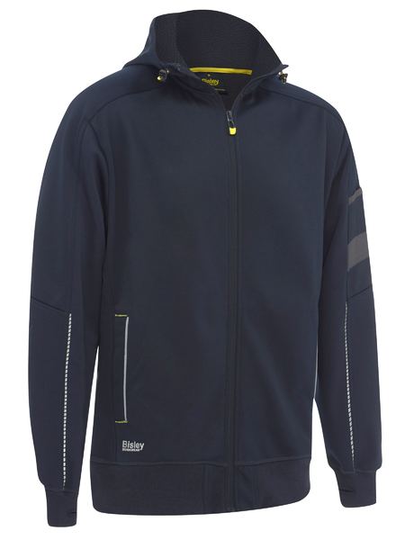 Work Fleece Zip Front Hoodie With Sherpa Lining - made by Bisley