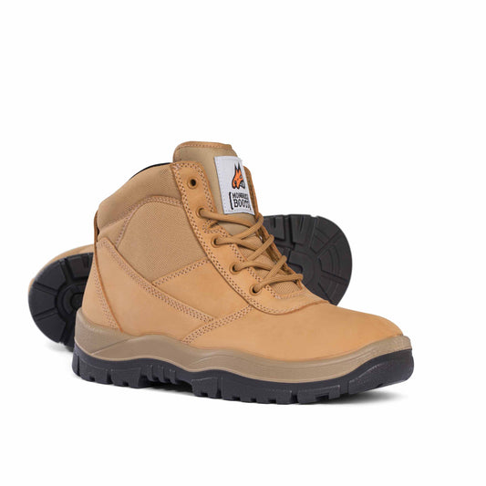 Wheat Lace Up Safety Boots