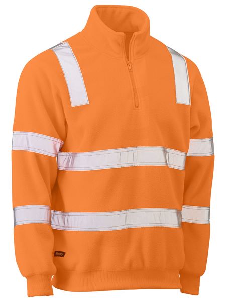 Taped Hi Vis Rail Polar Fleece Jumper - made by Bisley