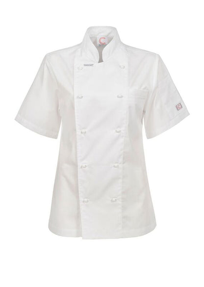 Womens Lightweight Executive Short Sleeve Chefs Jacket - made by ChefsCraft