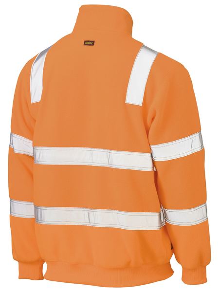 Taped Hi Vis Rail Polar Fleece Jumper - made by Bisley