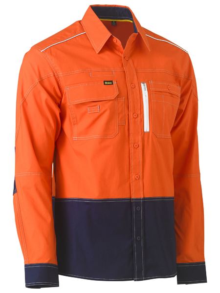 Flx And Move Two Tone Hi Vis Utility Shirt - made by Bisley