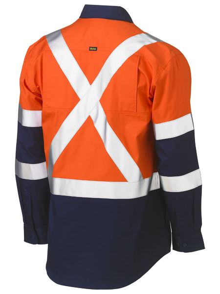 This product is made by Bisley and distributed by B-Protected. The X Taped Biomotion Two Tone Hi Vis Lightweight Drill Shirt has the part number of B-BS6696XT