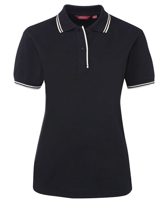 This product is made by JBs Wear and distributed by B-Protected. The Jenny B. Contrast Polo has the part number of JB2LCP