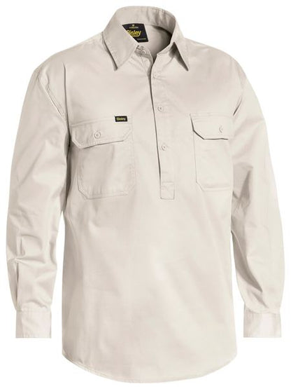 Closed Front Cotton Drill Shirt - made by Bisley