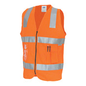 Day Night Safety Vest With Zip With Id Pkt - made by DNC