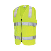 Day Night Safety Vest With Zip With Id Pkt