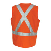 Day Night X Black Cotton Safety Vest