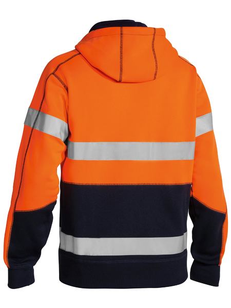 Taped Hi Vis Zip Fleece Hoodie With Sherpa Lining - made by Bisley