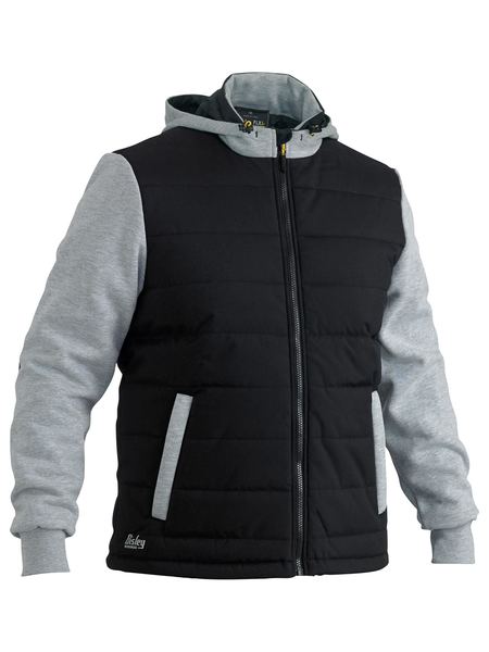 This product is made by Bisley and distributed by B-Protected. The Flx And Move Contrast Puffer Fleece Hooded Jacket has the part number of B-BJ6944