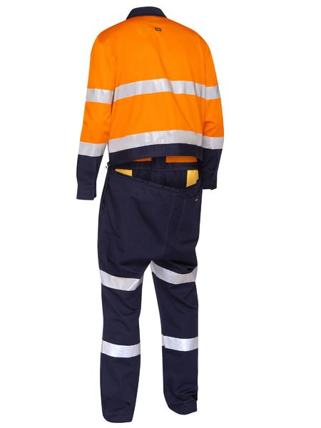 Taped Hi Vis Work Coverall With Waist Zip Opening - made by Bisley