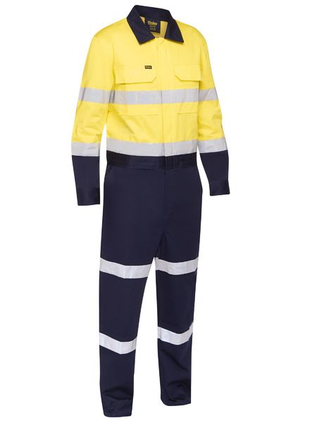 Taped Hi Vis Work Coverall With Waist Zip Opening - made by Bisley