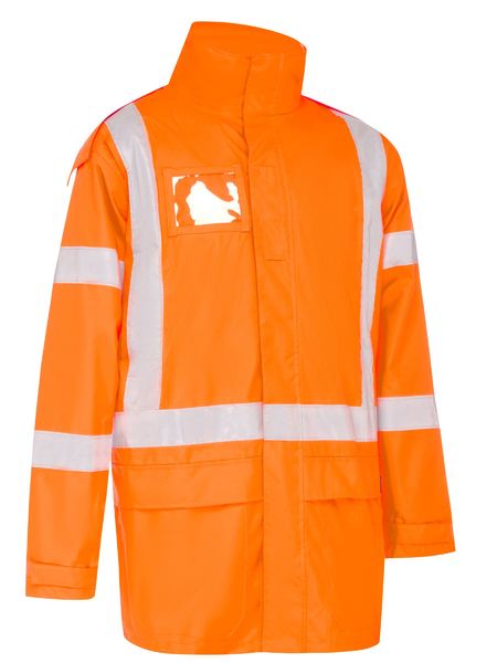 Rain Jacket available in RTA White or NSW Rail Orange - made by Bisley