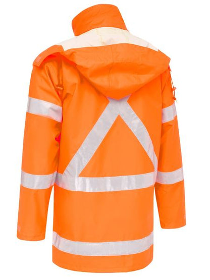 Rain Jacket available in RTA White or NSW Rail Orange - made by Bisley