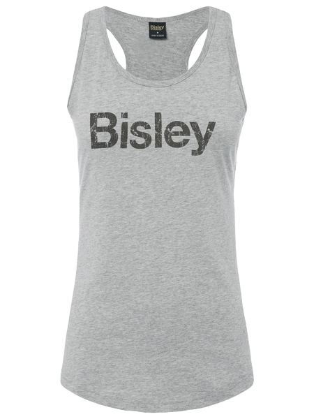 Womens Cotton Logo Singlet - made by Bisley