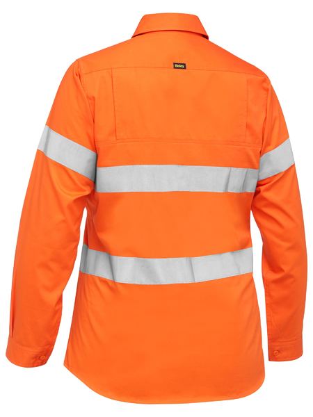 This product is made by Bisley and distributed by B-Protected. The Womens Taped Hi Vis Cool Lightweight Drill Shirt has the part number of B-BL6897