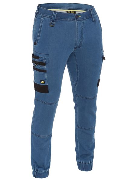 Flx and Move Stretch Denim Cargo Cuffed Pants - made by Bisley