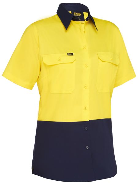 Womens Cool Lightweight Hi Vis Drill Shirt Short Sleeve - made by Bisley