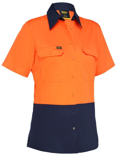 Womens Cool Lightweight Hi Vis Drill Shirt Short Sleeve - made by Bisley