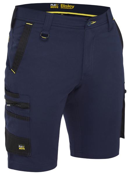 Flx And Move 4 Way Stretch Zip Cargo Short - made by Bisley