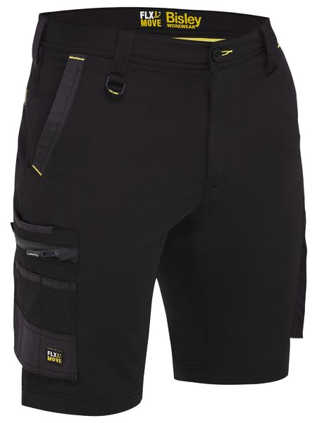 Flx And Move 4 Way Stretch Zip Cargo Short - made by Bisley