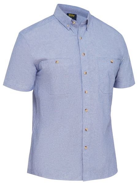 Mens Short Sleeve Chambray Shirt - made by Bisley