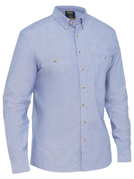 Mens Long Sleeve Chambray Shirt - made by Bisley