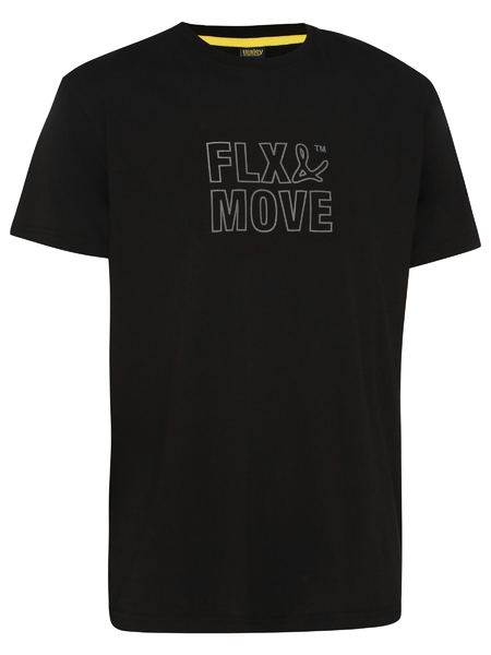 Flx And Move Cotton Outline Print Tee - made by Bisley