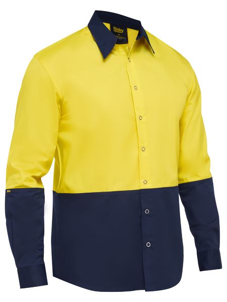 Two Tone Hi Vis Shirt Long Sleeve - made by Bisley