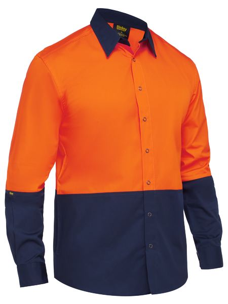 Two Tone Hi Vis Shirt Long Sleeve - made by Bisley