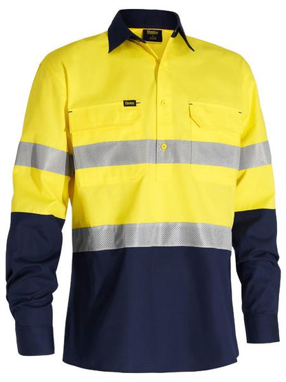 X Airflow Closed Front Taped Hi Vis Ripstop Shirt - made by Bisley