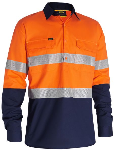 X Airflow Closed Front Taped Hi Vis Ripstop Shirt - made by Bisley