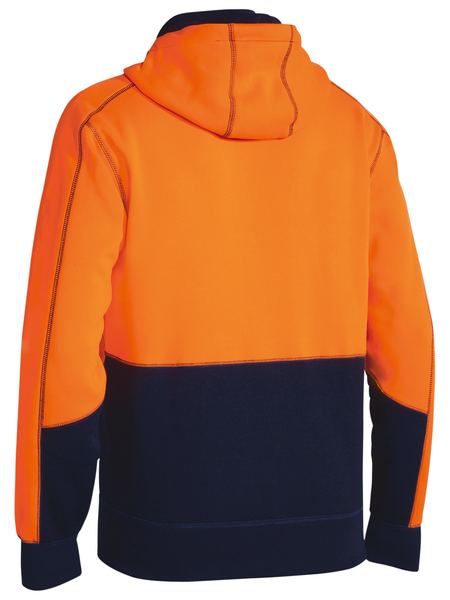 Hi Vis Zip Front Fleece Hoodie - made by Bisley