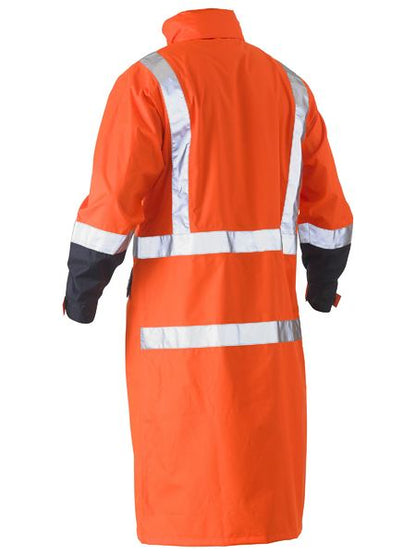 Taped Hi Vis Long Rain Coat - made by Bisley