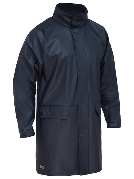 This product is made by Bisley and distributed by B-Protected. The Stretch Pu Rain Coat has the part number of B-BJ6835