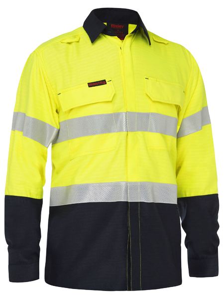 Apex 160 Taped Hi Vis Lw Fr Ripstop Vented Shirt - made by Bisley