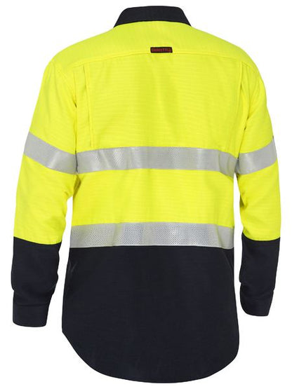 Apex 160 Taped Hi Vis Lw Fr Ripstop Vented Shirt - made by Bisley