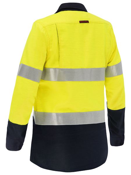 Apex 185 Womens Taped Hi Vis Fr Vented Shirt - made by Bisley