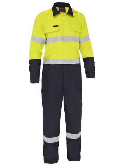 Apex 185/240 Taped Hi Vis Fr Ripstop Vented Combo Coverall - made by Bisley