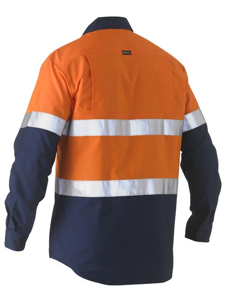 Taped 2 Tone Hi Vis Recycled Drill Shirt - made by Bisley