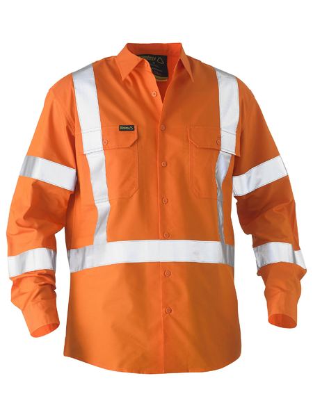 X Taped Hi Vis Recycled Drill Shirt - made by Bisley