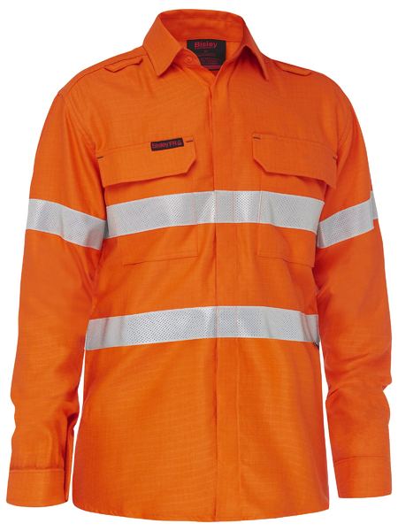 Apex 185 Taped Hi Vis Ripstop Fr Vented Shirt - made by Bisley