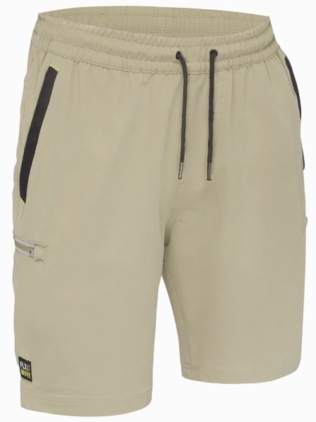 Flx And Move 4 Way Stretch Elastic Waist Cargo Short - made by Bisley