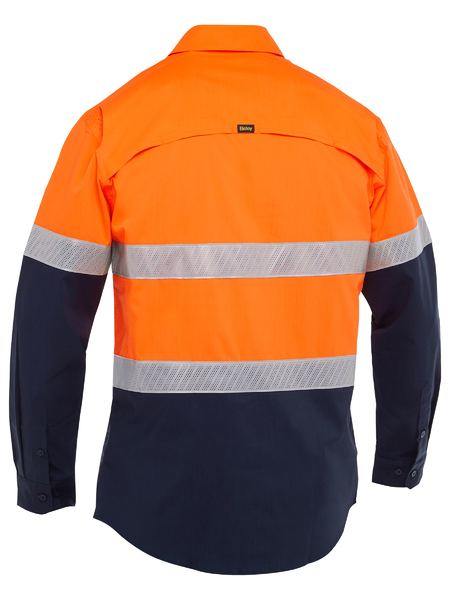 Mens X Airflow Hi Vis Taped Laser Long Sleeve Shirt - made by Bisley