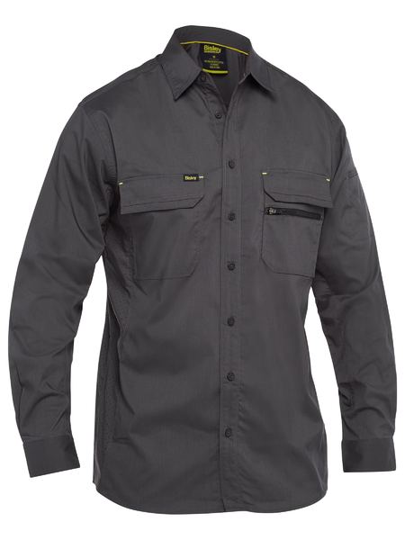 This product is made by Bisley and distributed by B-Protected. The Mens X Airflow Laser Long Sleeve Shirt has the part number of B-BS6490