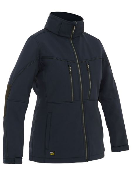 Womens Flx And Move Hooded Soft Shell Jacket - made by Bisley