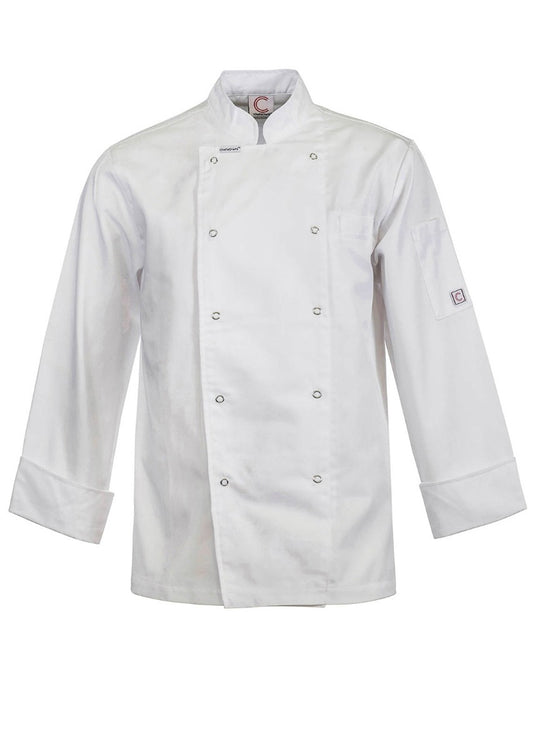 Executive Long Sleeve Chefs Jacket with Press Studs - made by ChefsCraft