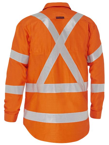 Apex 185 X Taped Hi Vis Fr Ripstop Vented Shirt - made by Bisley